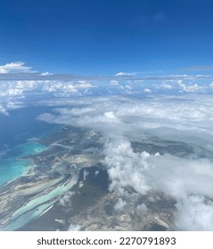 Flying over Providenciales, Turks and Caicos