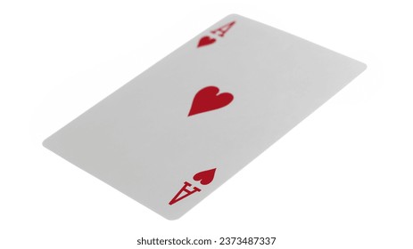 Flying playing card for poker and gambling, ace heart isolated on white, clipping path
 - Powered by Shutterstock