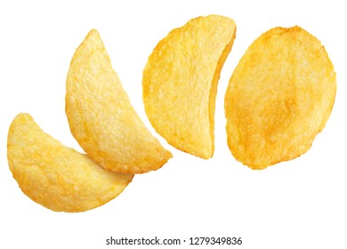 Flying Potato Chips Isolated On White Stock Photo 1279349836 | Shutterstock