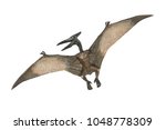 flying pterodactyl prehistoric dangerous creature of Jurassic period