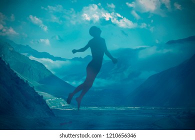 Flying Soul Afterlife Meditation Dream Concept Stock Photo 1210656346 ...