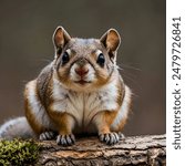 Flying squirrel setting on a tree