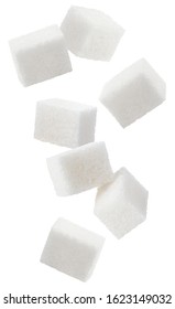 Flying Sugar Cubes Isolated On White Stock Photo 1623149032 | Shutterstock