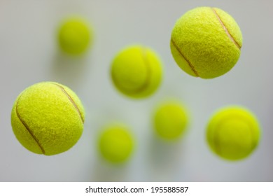 Flying Tennis Balls