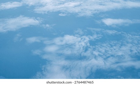 Flying through heaven soft cloudscape