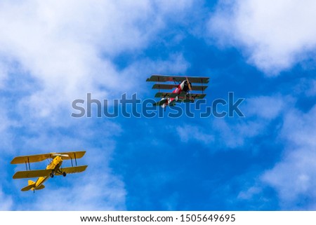 Flying triplane and biplane replicas 