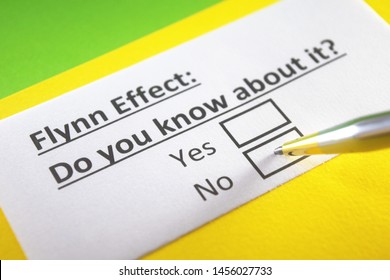  Flynn Effect : Do you know about it? yes or no