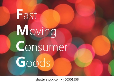 FMCG (Fast Moving Consumer Goods) Acronym. Business Concept