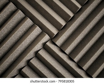 Foam Acoustic Panels Pattern In Music Production Studio