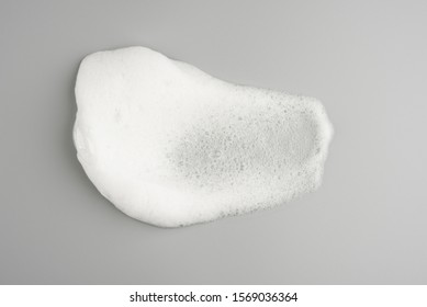 Foam bubble on gray background on top view object beatuy health care concept design