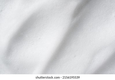 Foam bubble from soap or shampoo washing on top view.Skincare cleanser foam texture. - Shutterstock ID 2156195539