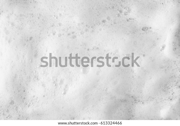 Foam\
bubble from soap or shampoo washing on top\
view