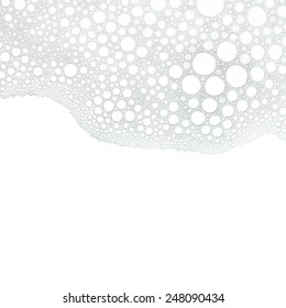 Foam Bubbles Abstract White Border Background