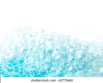 Foam And Bubbles On White Background