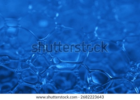 Foam cells micro structure, close-up macro photography. Abstract background.