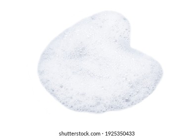 foam isolated on white background. soap or detergent spume cut out.