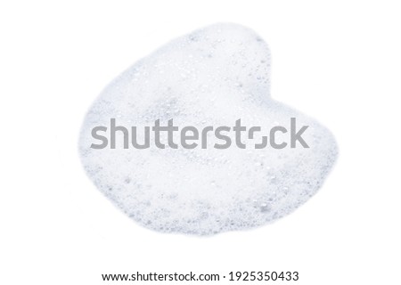 foam isolated on white background. soap or detergent spume cut out.