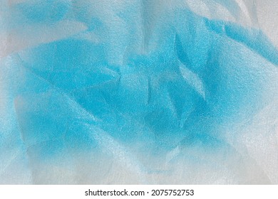 Foam Paper For Packaging  Painted With Colored Spray Paint Blue