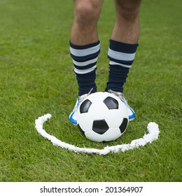 Foam Spray Free Kick Half Circle With Soccer Player