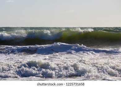 Foamy White Waves Indian Ocean Waves Stock Photo 1225731658 | Shutterstock