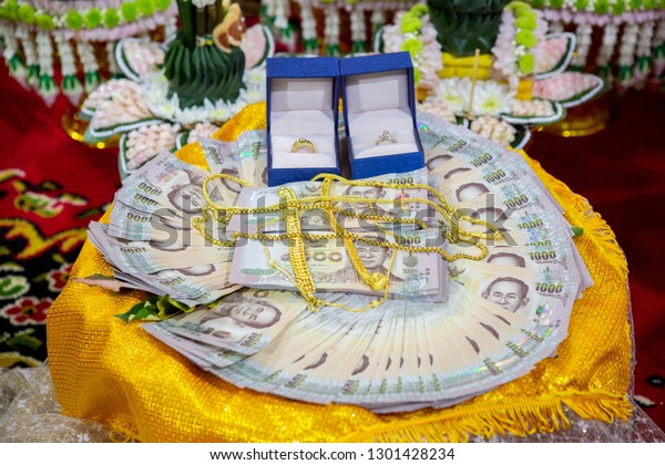 Focus Bride Price Thai Wedding Ceremony Stock Photo Edit Now