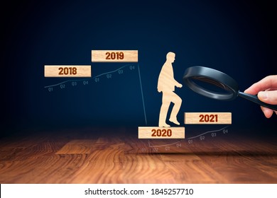 Focus On Business And Economy Growth Concept In Post Covid-19 Era. Secretary Of The Treasury (politician) Stimulate Economy For GDP Growth In Year 2021.