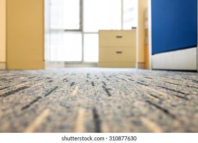 Focus On Carpet Floor In A Office