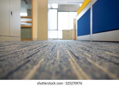 Focus On Carpet Floor In A Office