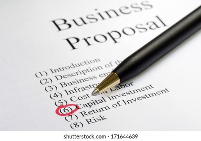 Focus On The Main Topics Of A Business Proposal