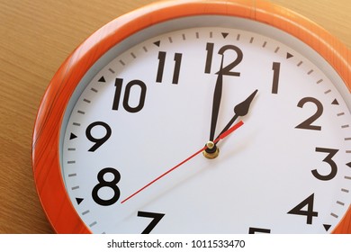 Focus time in clock of one o'clock for the design in your business concept and design in your work.
