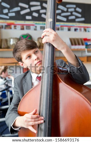 Similar – Image, Stock Photo music Music Double bass