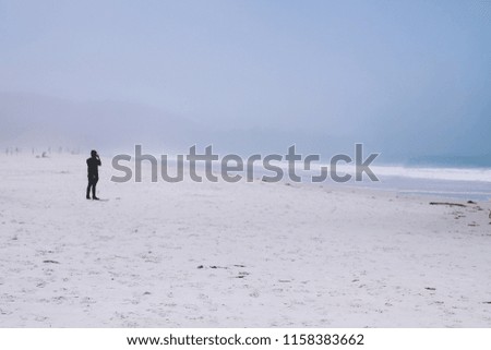 Similar – Image, Stock Photo Couple looking at the sea