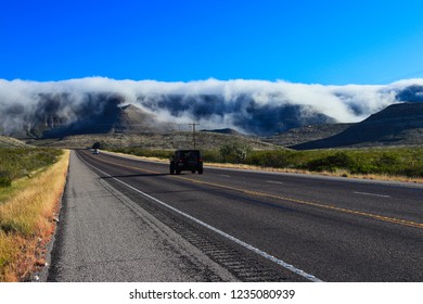 Fog Bank On The Mountains Near Guadalupe Peak Texas