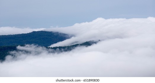 Fog Cover Peak Mountain Stock Photo 651890830 | Shutterstock