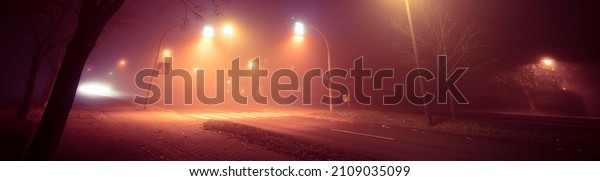 Fog at the crossroads\
in the night city
