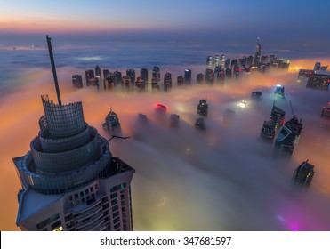 fog in dubai - Shutterstock ID 347681597