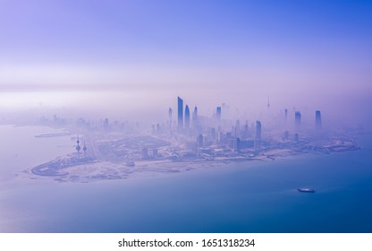 Fog Engulfing Kuwait City In The Morning