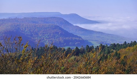 Fog In Front Of The Swabian Jura, Germany