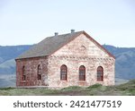 Fog house at Piedras Blancas Light Station in coastal Central California.