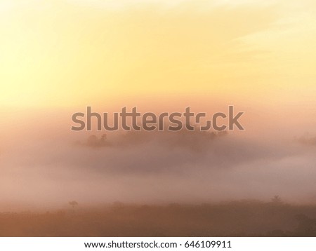 Similar – Morning mood 4 Fog Light