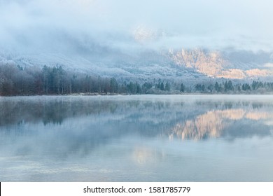 Fog Over Beautifull Bohinj Lake