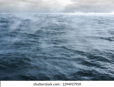 Fog Over Extremely Cold Water In The Canadian Arctic, Northwest Passage