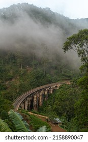 Fog Over The Train Bridge In Sri Lanka, Ella