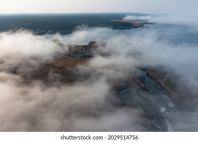 Fog Is Propelled Against The Coast Of Mendocino, California, By A Pressure Gradient As A Result Of Warmer Inland Temperatures. Much Of Northern California Experiences This Common Marine Layer.