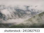 Fog Rolling over the Mountains at Allegheny National Forest, PA, USA