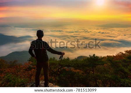 Similar – Image, Stock Photo mountain festival Autumn