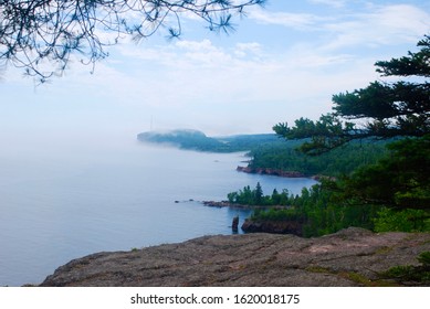 In Fog At Tettegouche State Park