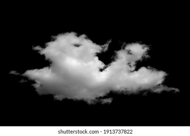 Fog White Clouds Or Haze For Designs Isolated On Black Background