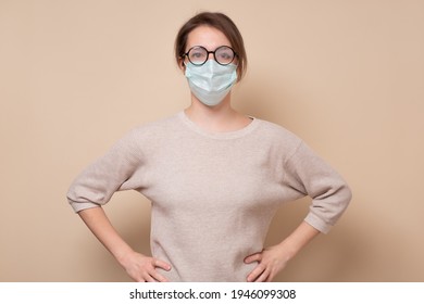 Fogging glasses from the mask. Avoid face touching, Coronavirus prevention