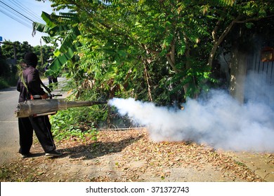 Fogging Mosquito To Prevent Of Dengue Fever And  Zika Virus